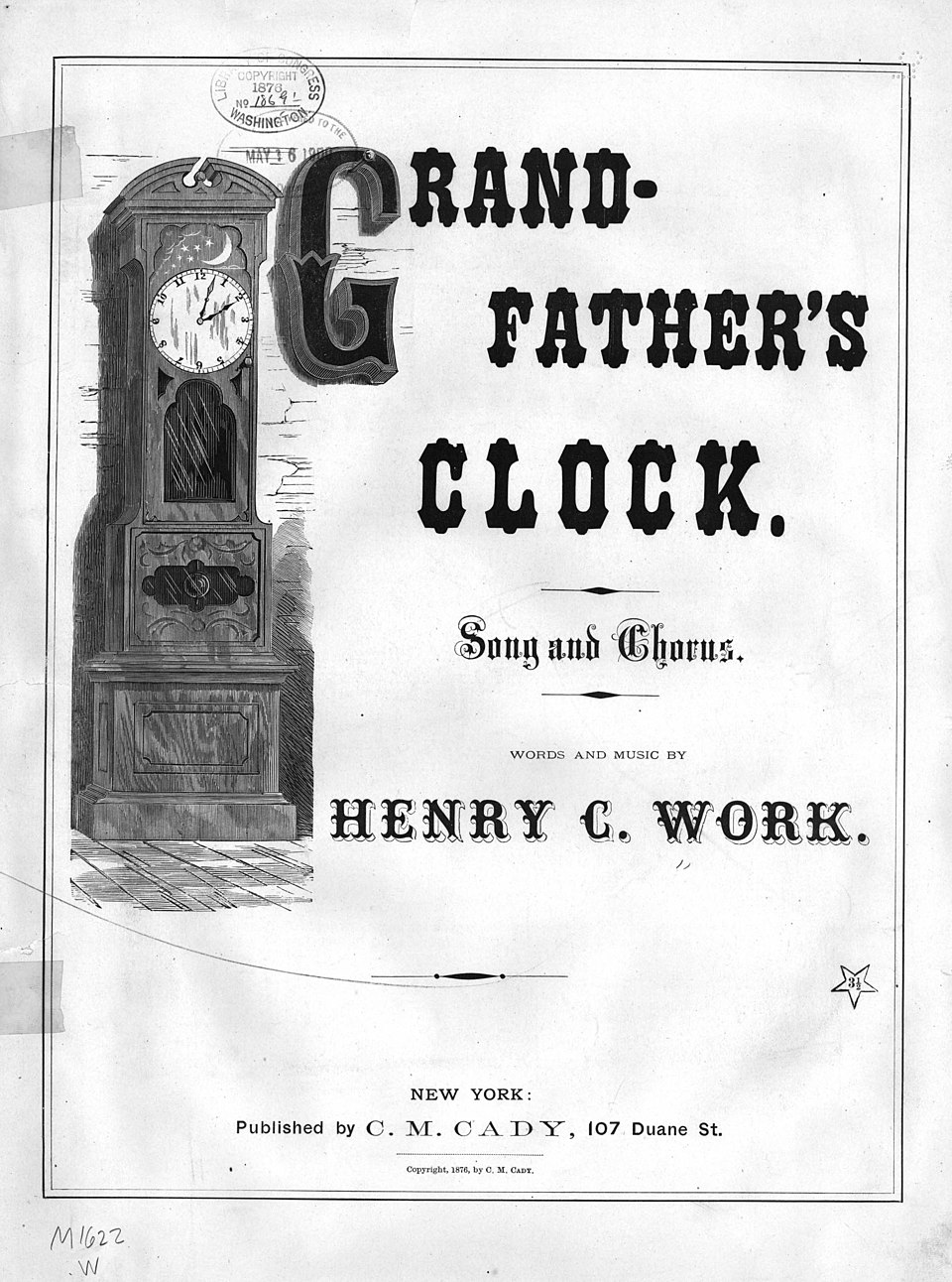 By Henry Clay Work (died 1884) - 1876 sheet music published by C.M. Cady (d. 1889)Via [1], Public Domain