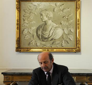 The art dealer Marco Voena is interviewed in London